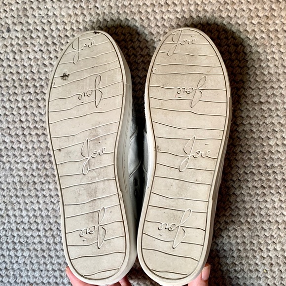 JOIE SILVER LEATHER SNEAKERS - Picture 4 of 7